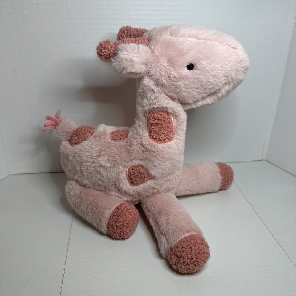 Snuggle Jungle Pink Giraffe Plush Stuffed Animal Toy Lovey Snuggles Lambs & Ivy